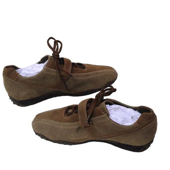 Stonefly Suede Leather Sneaker -38 LaceUp Strap Tread Two-Tone Brown Athleisure - Picture 5 of 10